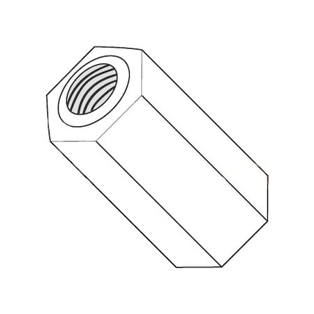 Newport Fasteners Hex Standoff, #4-40 Thrd Sz, 1/4 in L, Nylon Natural, 1/4" Hex W, 1000 PK 301171